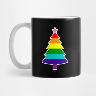 Christmas Tree LGBT Flag Gilbert Baker PRIDE Rainbow Mug